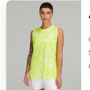 Lululemon Athletica Lime Tie Dye Tank Top